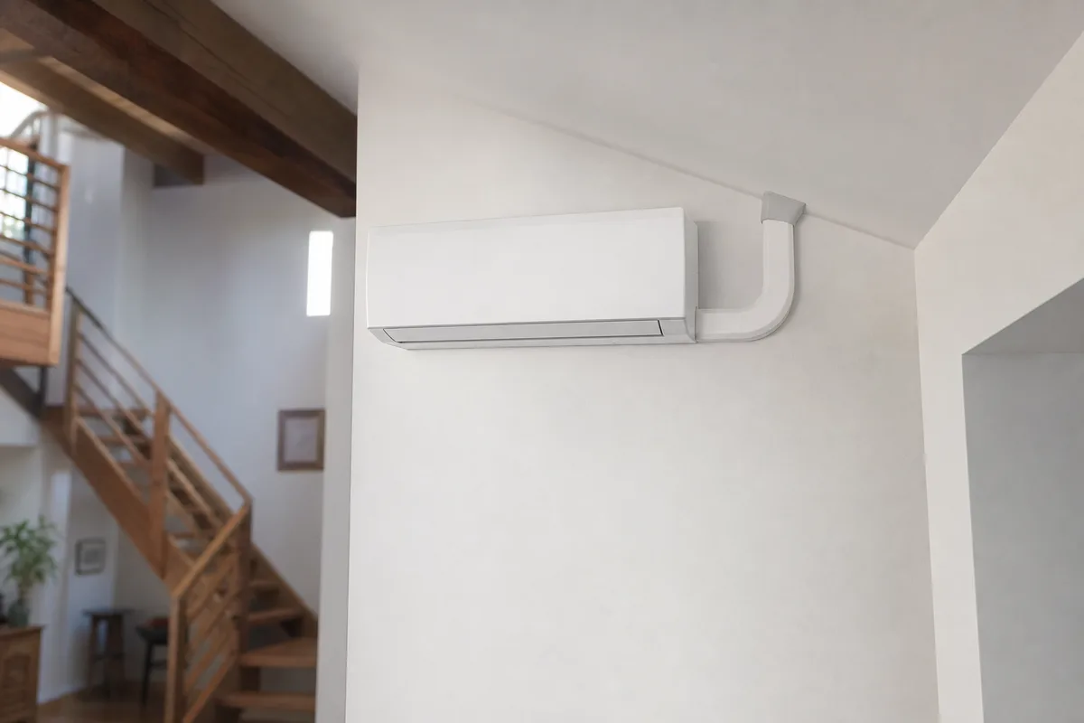 Unité murale de climatisation multi-split installée dans une maison à étage
