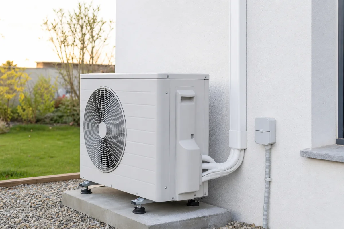 Sectionneur de proximité et câble d&rsquo;alimentation raccordés à un groupe extérieur de climatisation